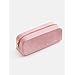 Bustina Trousse Pigna In Silicone Rosa - 20x6x7.5cm, Morbida E Compatta Per Cancelleria