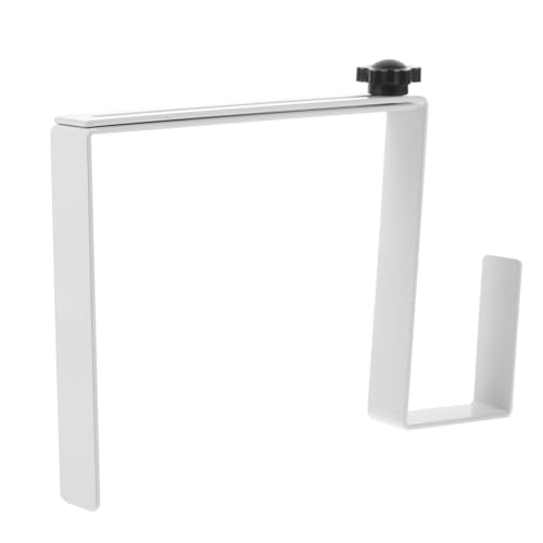 HOLIDYOYO Adjustable Iron Wreath Stand for Cemetery Holiday Ornament Hook Decorative Garland Hanger White 1pc