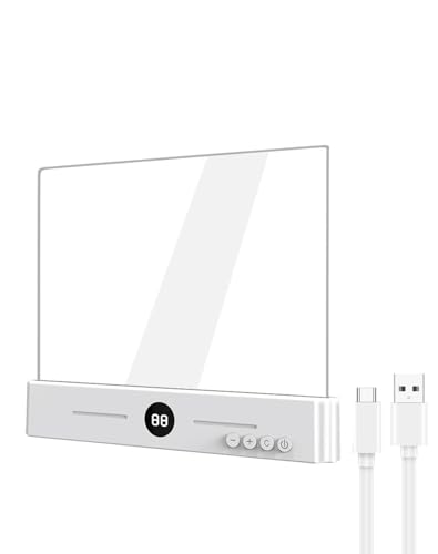 Genérico Lecitluz Para Libros, Luz De Lectura Nocturna, Reading Light, 3 Colors Clear Panel LED Panel Book Lamp Night Lights for Readers Bed Desk Bedroom Living Room Study Office Res (Blanco)