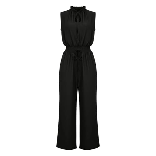 Mono elegante de pierna ancha ideal para invitadas de boda de verano 5