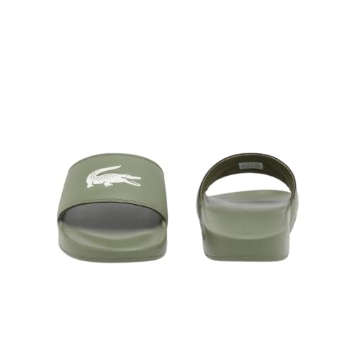 Lacoste Men's Serve Slide 0.0, Green & White Croc, 122