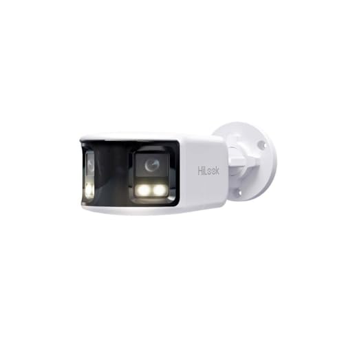 HiLook by HIKVISION Überwachungskamera aussen 8MP Smart Hybrid Light 180 Weitwinkel LAN/PoE kabelgebunden Outdoor Kamera Überwachung Bewegungsmelder Nachtsicht SD-Karten-Slot | Fixed Bullet
