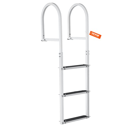Vevor Removable Dock Ladder 3 Steps,500 Lbs Load Capacity, Aluminum Pontoon Boat Ladder With Nonslip Rubber Mat,Swimm Step Ladders For Ship/Lake/Pool/Marine Boarding #TOP8