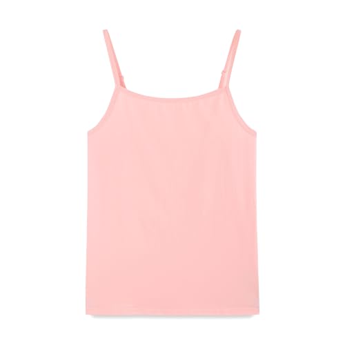 Image of Girls Undershirts Camisole Tank Tops for Kids with Adjustable Straps Cotton Dance Cami for Teen 5-12 Years