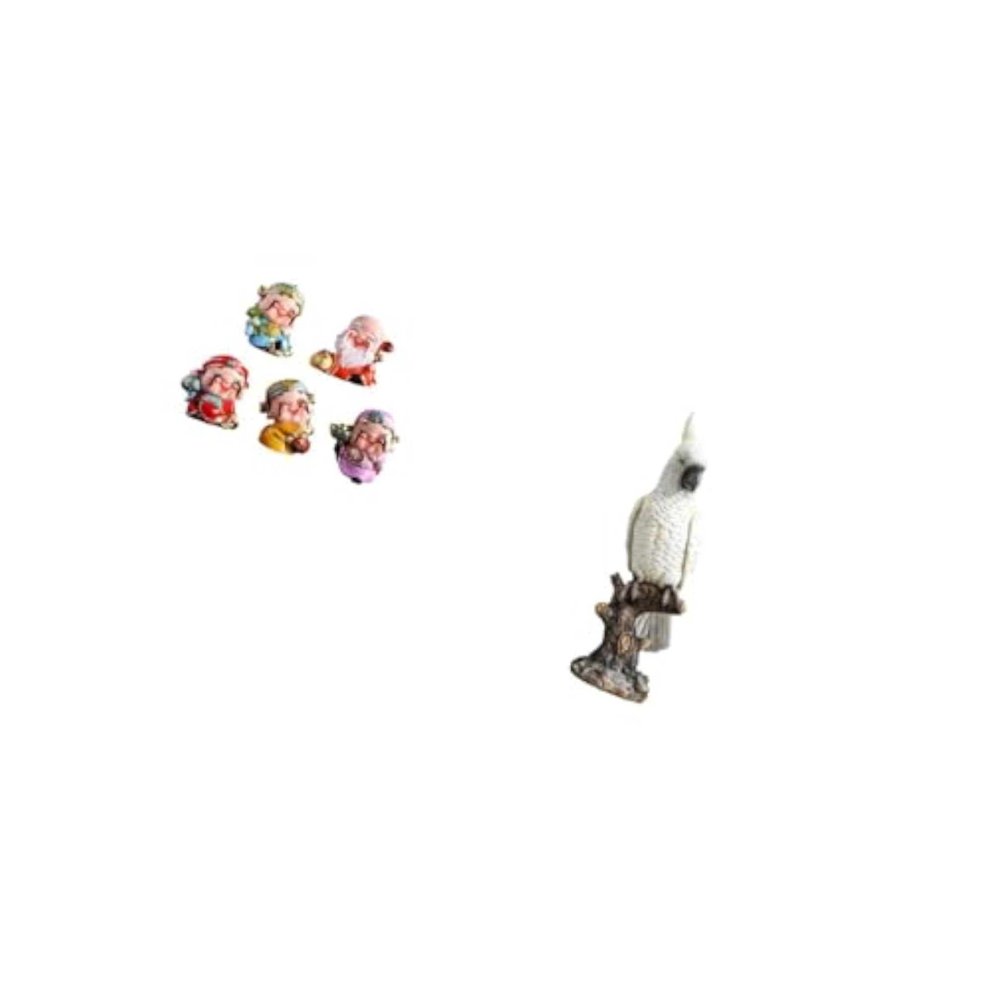 Fortune Parrot Resin Figurines, Decorative Mini Ornaments