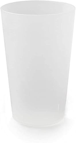 lepetitmitron - Lot de 50 gobelets 30cl réutilisables - Plastique Polypropylène Rigide - Couleur Givrée Cover