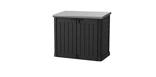 Keter Store-It-Out Prime Xl 4.75 X 2.6 Foot Resin Outdoor Storage Shed With Double Doors And Easy Lift Hinges, Perfect For Trash Cans, Garden And Yard Tools, And Pool Toys, Black #TOP20