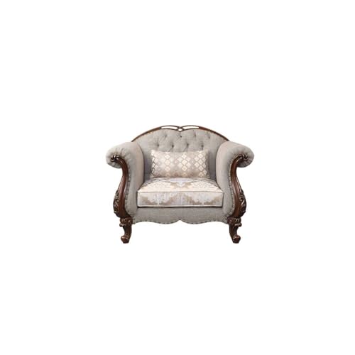 Sillón con Cojín Piel Marrón Reddish