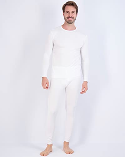 Real Essentials 4 Piece: Men's Thermal Underwear Sets - Long Sleeve Top & Bottom Fleece Long Johns (Available in Big & Tall)2