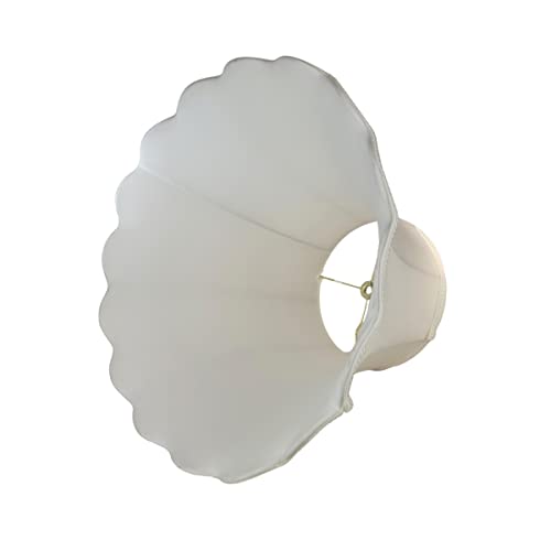 Image of Royal Designs, Inc. Scalloped Bell Designer Lamp Shade, DSO-83-8WH-2, 4 x 8 x 7.25, White, Pack of 2