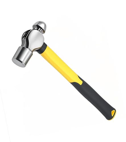 BJDSI Marteau à Panne Ronde 500gr, Anti-Vibration, Anti-Rouille, Manche en Plastique Anti-Choc.