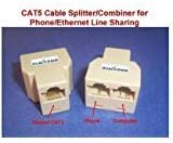 DualcommRJ45 / RJ11 Cable Sharing Kit - Connecting your Ethernet and Telephone lines by One Network Cable