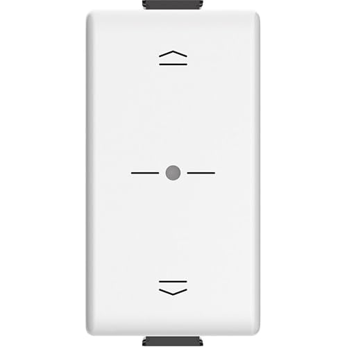 Bticino AM4027C Comando Tapparella Connesso Matix Smart, per Alzare e Abbassare le Tapparelle con lo Smartphone o con Alexa, Siri e Google Home, 1 Posto, Bianco