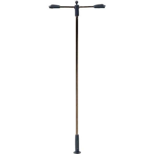 FALLER HO Scale Pole-Mast Double-Arm LED Street Light -- 3-11/16