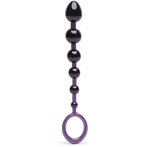 Lovehoney Purple Anal Beads with Finger Loop - Beginner Friendly - 6.5 inch