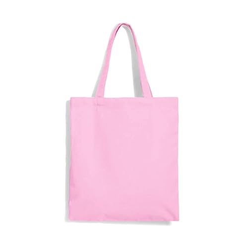 pubblienne Borsa Tela Personalizzabile con Logo, Immagine o Scritta - Borsa Shopper Riutilizzabile, Grande e Personalizzata - Bag 36x40 cm con Stampa - Ideale per Shopping e Mare (250, Rosa)