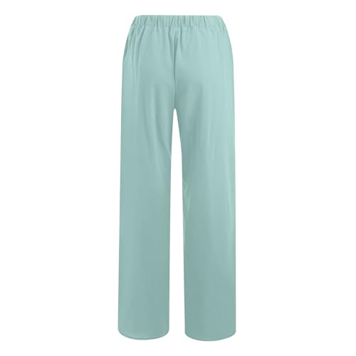 Linen Pants Women Casual Linen High Waist Pant Loose Fit Summer Pants Trousers Cotton Linen Palazzo Pants with Pockets4
