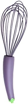 8-Tine Silicone Covered Stainless Steel 10” Balloon Whisk – Eggplant – Cooking Utensil – Non-Slip – Easy Grip – Kitchen Tool & Gadget – Purple 8-Tine Silicone Covered Stainless Steel 10” Balloon Whisk – Eggplant – Cooking Utensil – Non-Slip – Easy Grip – Kitchen Tool & Gadget – Purple