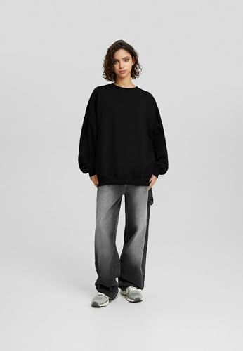 Image of KOTTY Women Full Sleeve Round Neck Oversize Solid Sweatshirt
