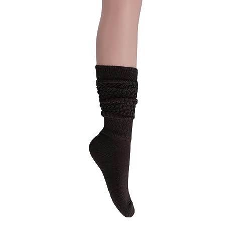 Image of AWS /American Made 3 Pairs Colorful Cotton Slouch Socks Pack for Women Shoe Size 5 to 10
