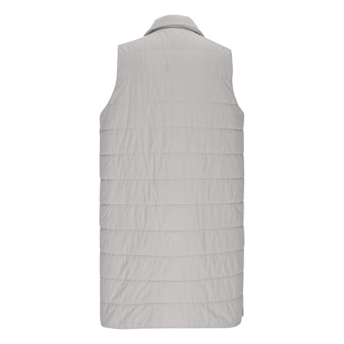 Chaleco largo de moda para mujer Generisch 2026 en color caqui talla L con cremallera 3