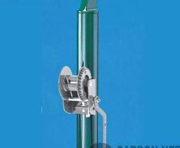 NEW LISTING - Tennis Net Accessories - Tennis Post with Reel - Complete Unit - Posts made of 2-7/8" OD. steel pipe, green; complete with Deluxe Post Reel, Ground sleeves, and aluminum top caps (21517)