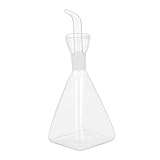 CATIEBYE Botella de Vidrio para Aceite Transparente Simple para Condimentos Líquidos Cocina Hogar