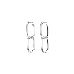 Paperclip Hoop-Silver