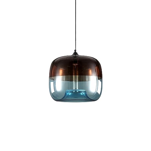 Chandelier à balle en verre coloré E27 rétro pour salle à manger