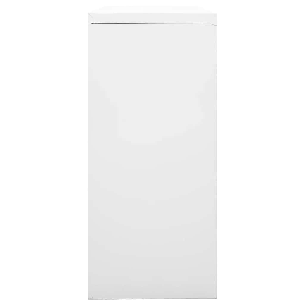 vidaXL Armario con Puerta Corredera Oficina Estudio Archivo Documentos Lateral Auxiliar Almacenamiento Robusto Gris Acero 90x40x90 cm