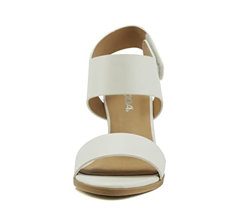 Image of Soda Wait-A ~ Women Open Round Toe Chunky Heel Ankle Strap High Heel Dress Sandals