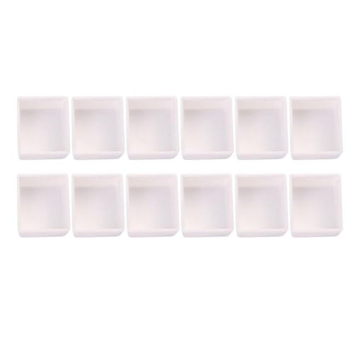 Lot de 12 demi-godets vides en plastique pour aquarelle (demi-godet de 2 ml)