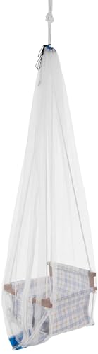 Image of Classic Mosquito Net Baby Mosquito Net Swing Cradle | Jhula /Jula Mosquito Net for 0-3 Year Baby | Mosquito Net for Baby Cradle Swing with Side Zip Opening-Blue