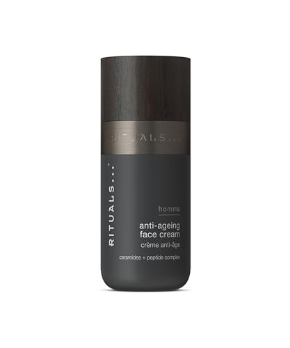 RITUALS Homme Crema Facial Antiedad, Crema Antiedad para Hombre, Enriquecida con Vitamina B3 y Complejo de Péptidos, 50ml