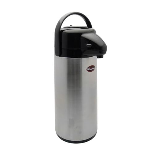 Winco AP-522 Glass Lined Insulated Coffee Dispenser, 2.2 Liter, Stainless Steel, Black