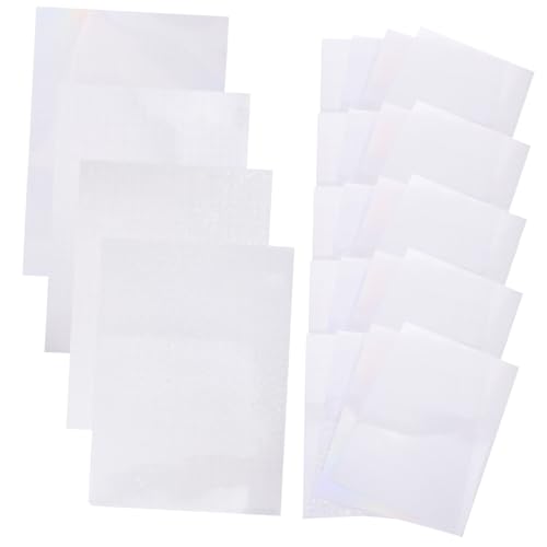 40 Feuilles de laminage autocollantes effet irisé transparent pour loisirs créatifs