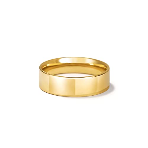 Aojun 14K Gold Filled Ring High Polish Plain Tarnish Resistant Comfort Fit Eternity Wedding Band 1mm 2mm 3mm 4mm 5mm 6mm 8mm Ring for Women Men