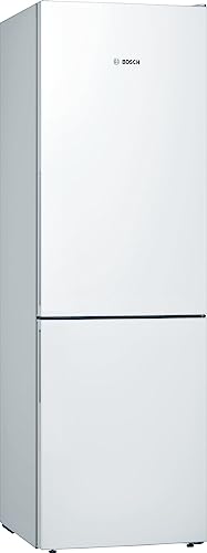 Bosch KGE36AWCA Serie 6 Kombination, 186 x 60 cm, 214 L Kühlen & 88 L Gefrieren, VitaFresh längere Frische, LowFrost seltener abtauen, LED-Beleuchtung gleichmäßige Ausleuchtung, Weiß