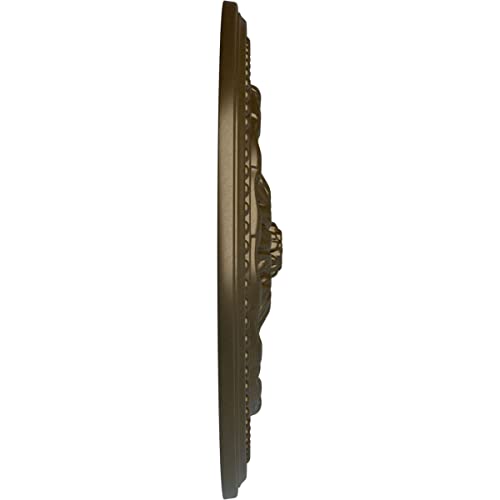 Image of Ekena Millwork 15 3 /4 inchOD x 1 7 /8 inchP Chester Fits Canopies up to 2 1 /4 inch Ceiling Medallion, Brass