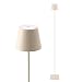Produktbild SIGOR Nuindie Stehleuchte - Dimmbare LED Akku-Stehlampe Indoor & Outdoor, IP54 spritzwassergeschützt, Höhe 120 cm, aufladbar mit Easy Connect, 12 h Leuchtdauer, dünenbeige