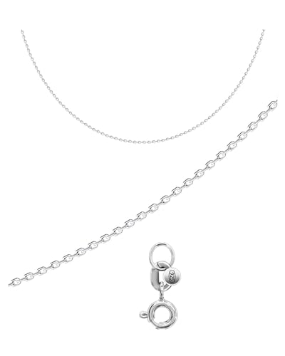 E47 jewellery Halskette Damen Silber 925 – Filigran Silberkette Damen Ankerkette – 1,4 mm dicke Kette – Verschiedene Längen – Zeitlose Geschenke für Frauen