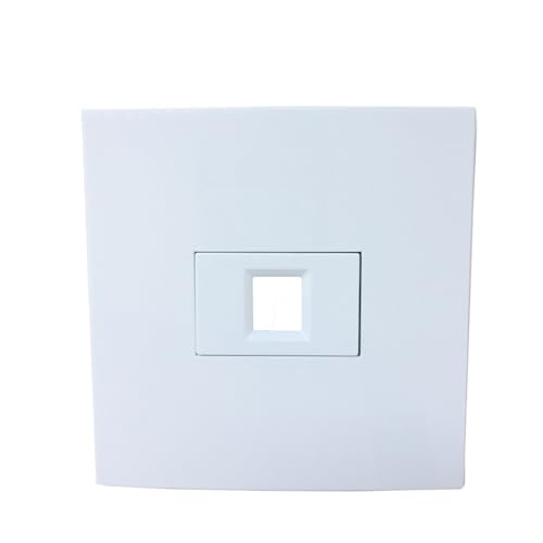 Prise murale obturatrice 86x86mm blanche cache trou électrique mural