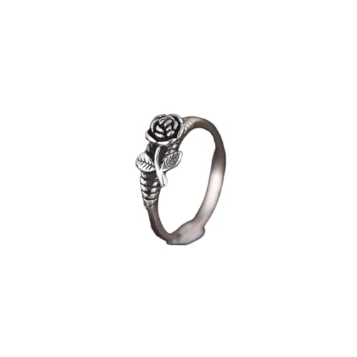 Rose flower ring anniversaire pour homme et femme bague de cocktail