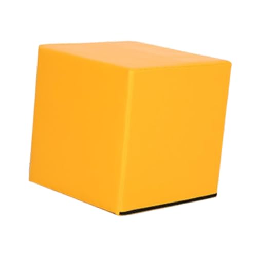 Colaxi Yoga Cube Stool Home Seating Balance Training Yoga Brick Footstool Block for Body Building Office Dressing Table Fitness, Yellow