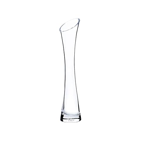 QUUPY 20CM Clear Glass Flower Vase Cover