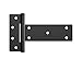 National Hardware N166-035 6-in Industrial T Black Gate Hinge, 2 Count