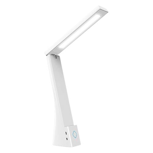 Quorvex Lámpara De Escritorio | Lámpara Con Protección Visual - Iluminación Plegable 3 Modos Ajustable para Hogar Residencia Estudio Dormitorio Alumnos