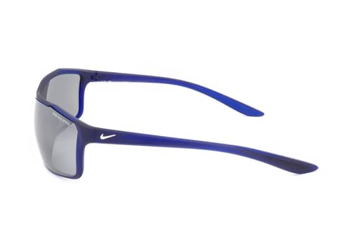 Nike Men's WINDSTORM CW4674 Sunglasses, MATTE MIDNIGHT NAVY/GREY/SLVR, 653