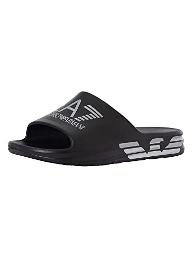 EA7 EMPORIO ARMANI Slipper uomo Black/Silver US23EA15 XBP008 43