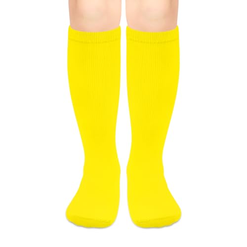 Image of Olreco 1 Pack Toddler Kids Youth Soccer Socks Girls Boys Baseball Socks Youth Knee High Softball Football Accessories Cotton